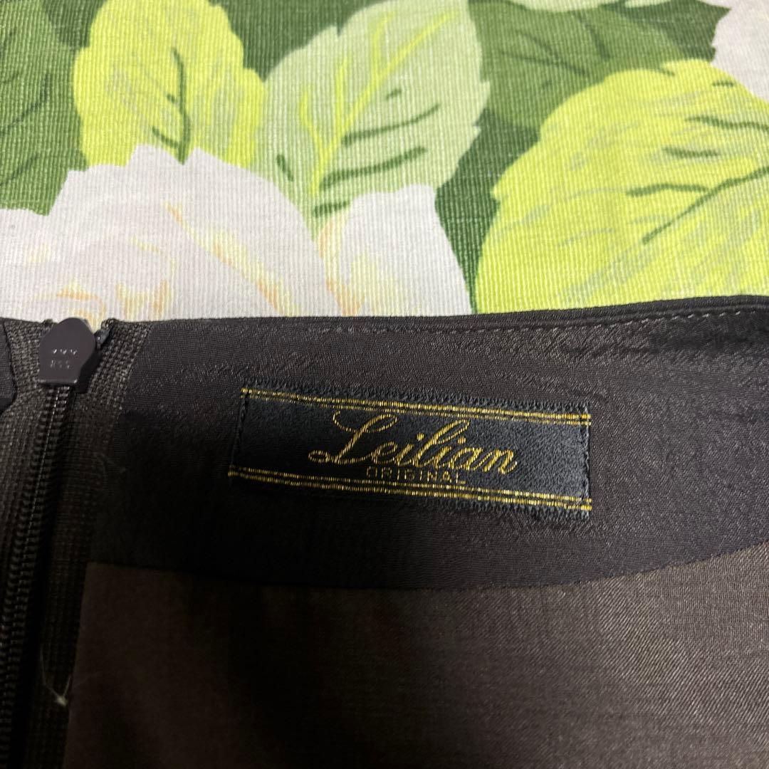 美品【値下げOK】Leilian ワンピース 13＋サイズ ブラウン　日本製
