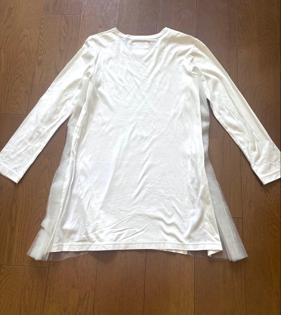 美品✨Noir Kei Ninomiya Tシャツ　白 チュール　チュニック