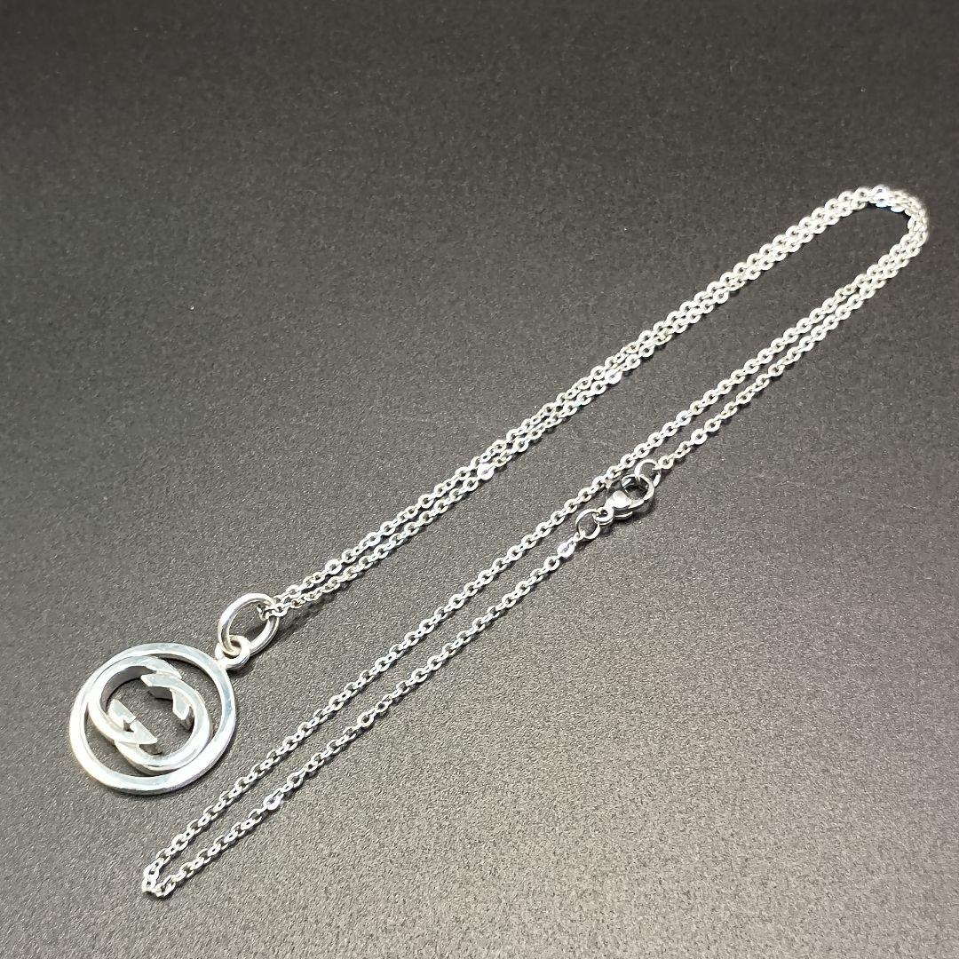 GUCCI ダブルGロゴ ネックレス 50cm SILVER925