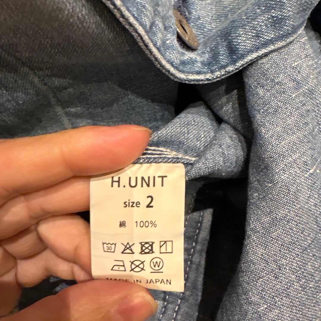 週末セール中　H.UNIT denim coveralls used wash