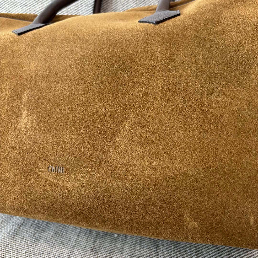 【美品】chiiiibagスウェードビッグボストンバッグ　キャメル