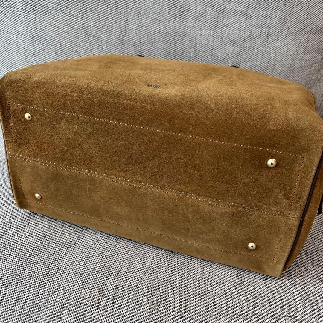 【美品】chiiiibagスウェードビッグボストンバッグ　キャメル