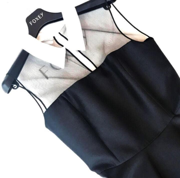 美品 定価約19万円 FOXEY フォクシーブティック シースルーワンピ 40