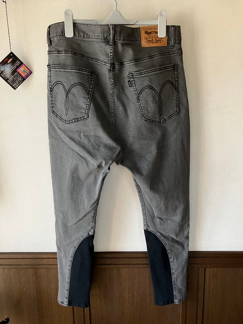 glamb 裾リブ ストレッチ デニムパンツ M