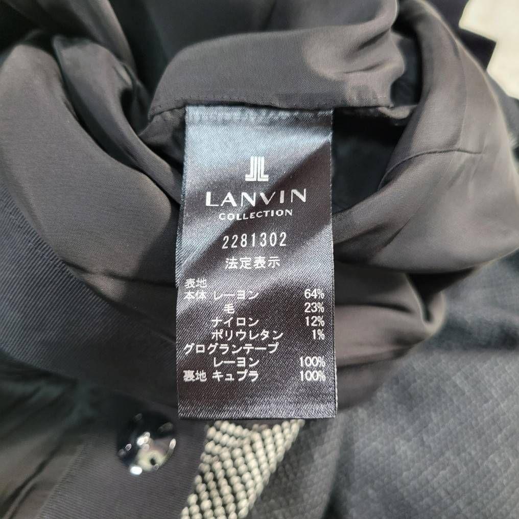 美品✨ランバンコレクション　ツイード　ワンピース　五分袖　M　比翼