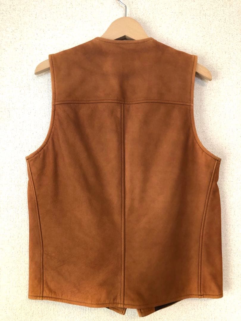COUTIE クーティー　本革　レザー ベスト キャメル　Lサイズ　日本製