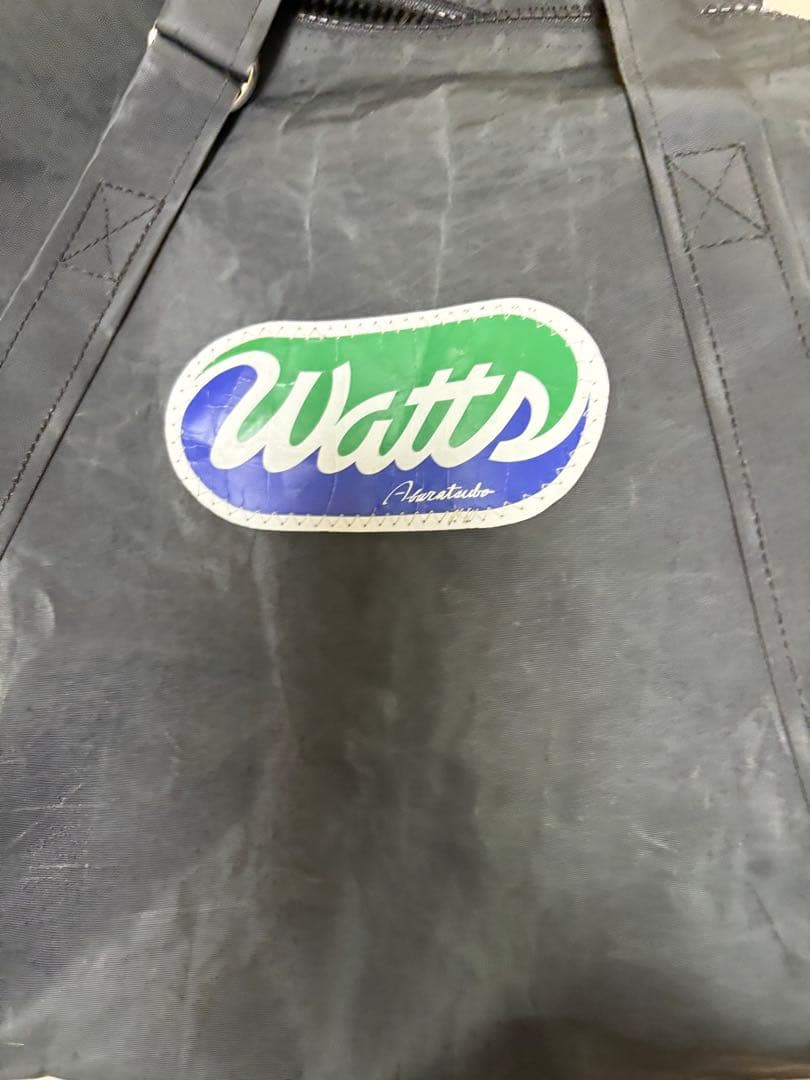 Watts ブラック ボストンバッグ