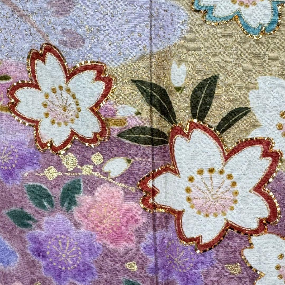 逸品 振袖7点フルセット 京都きもの友禅　桜紋様　成人式　卒業式　結婚式　正絹