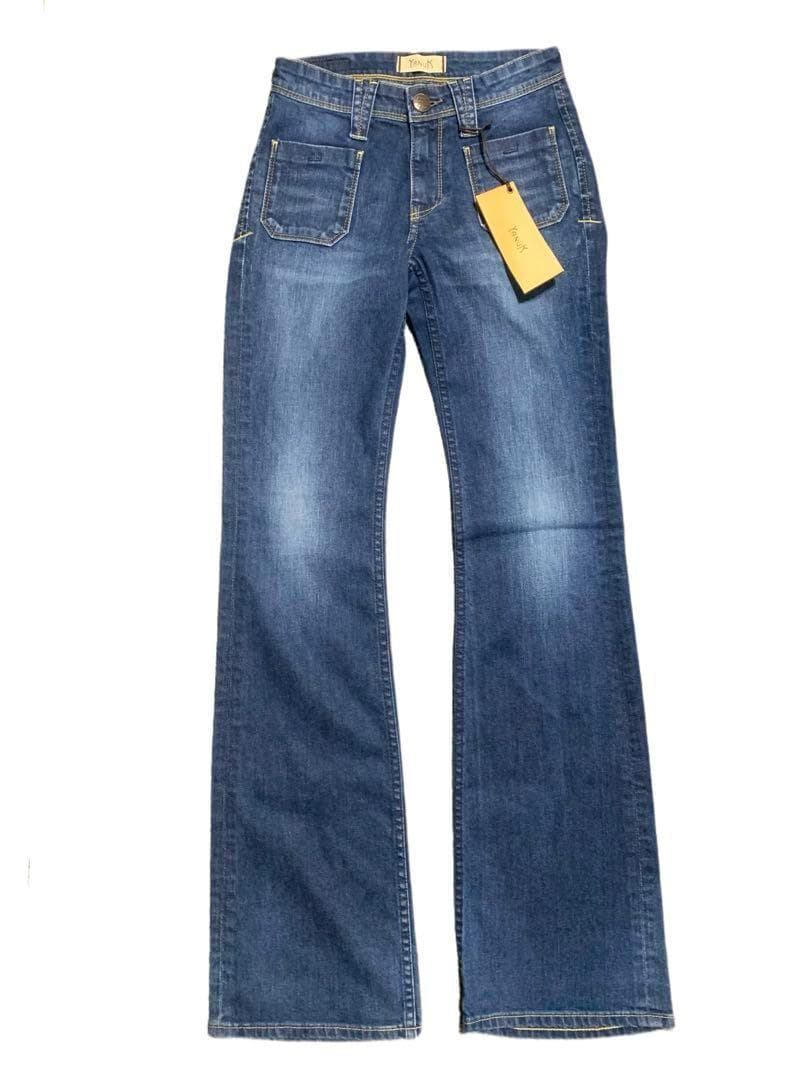 新品【ヤヌーク】ブーツカットデニム 23 定価¥25300