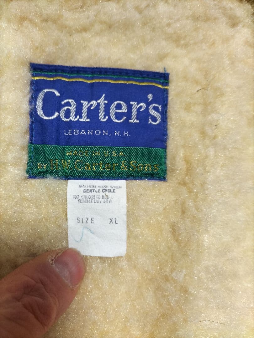 80s 90s carters ダックボアベストUSA製