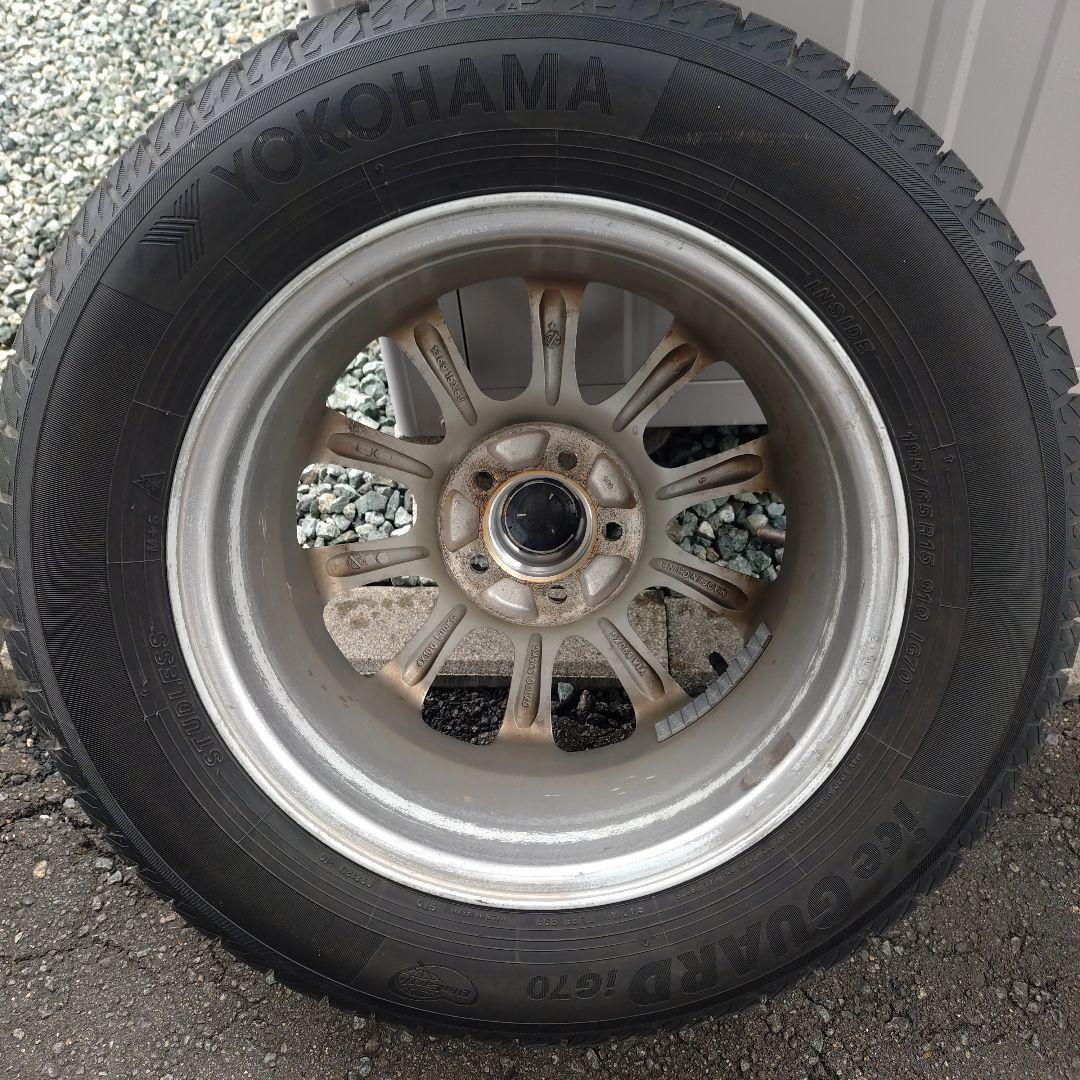 ③【イボあり】2022年製ヨコハマ アイスガード7 195/65R15 ＆アルミ