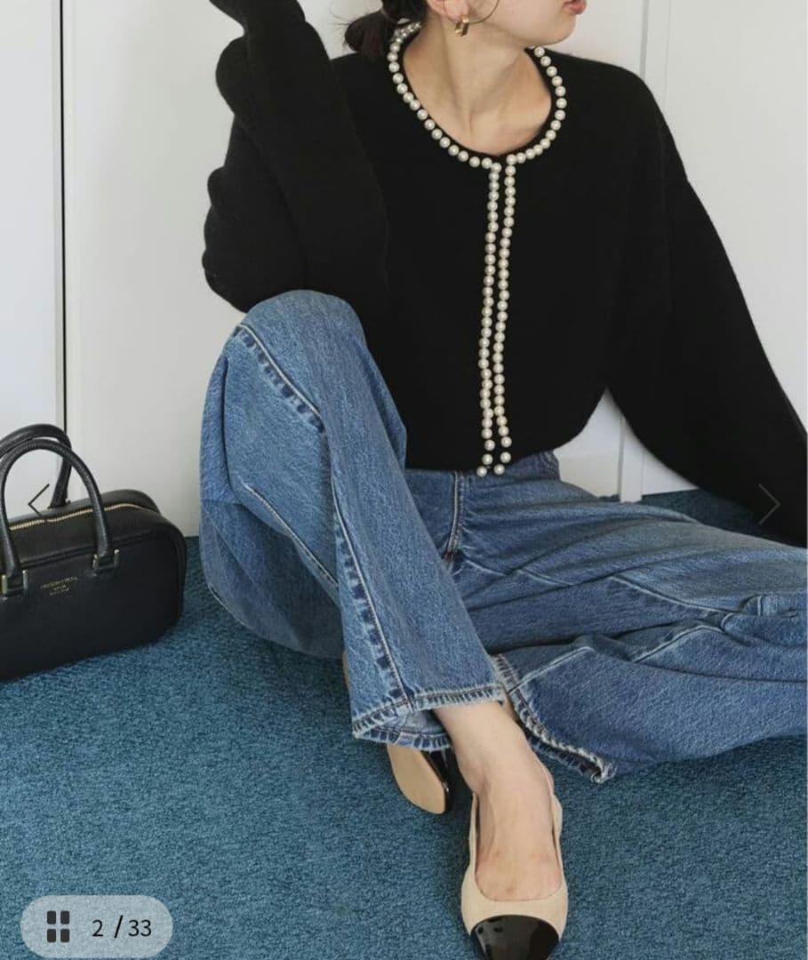 新品✨【25AW】SLOBE IENA スローブイエナ　パールカーディガン