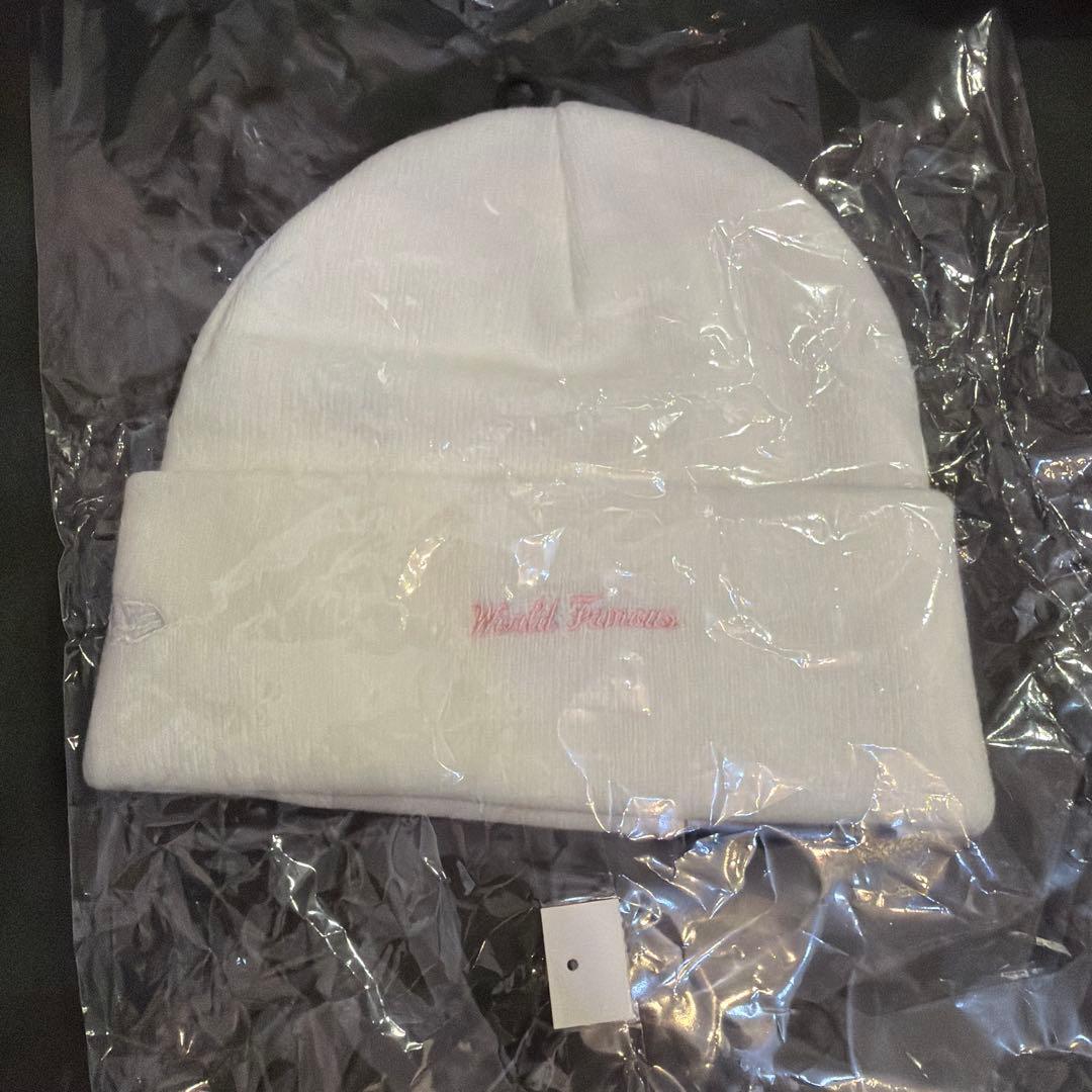 supremeシュプリーム×New Era ボックスロゴビーニー白×ピンク