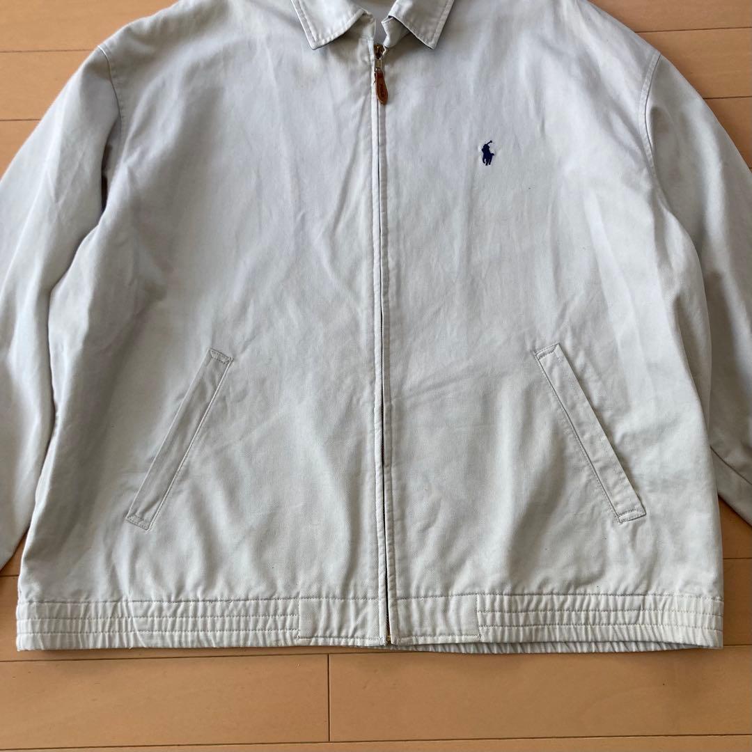 【90s】ポロラルフローレン スイングトップ ベージュ 厚手 ポルトガル製 L