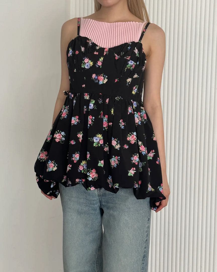 【black collection】balloon cami tunic
