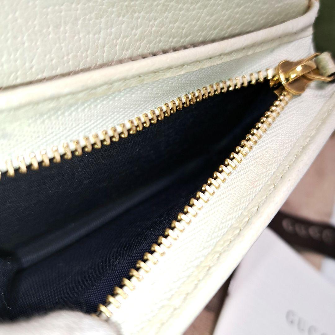 ✨️超美品✨️GUCCI 折財布　マーモントインターロッキング 白　箱.保存袋付