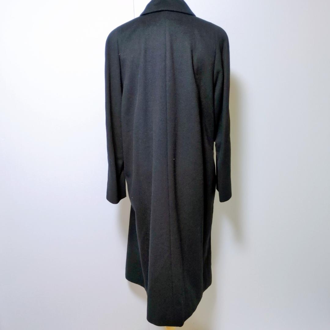 カシミヤ100% マシェリ ロングコート 黒 MACHERIE Mサイズ 美品