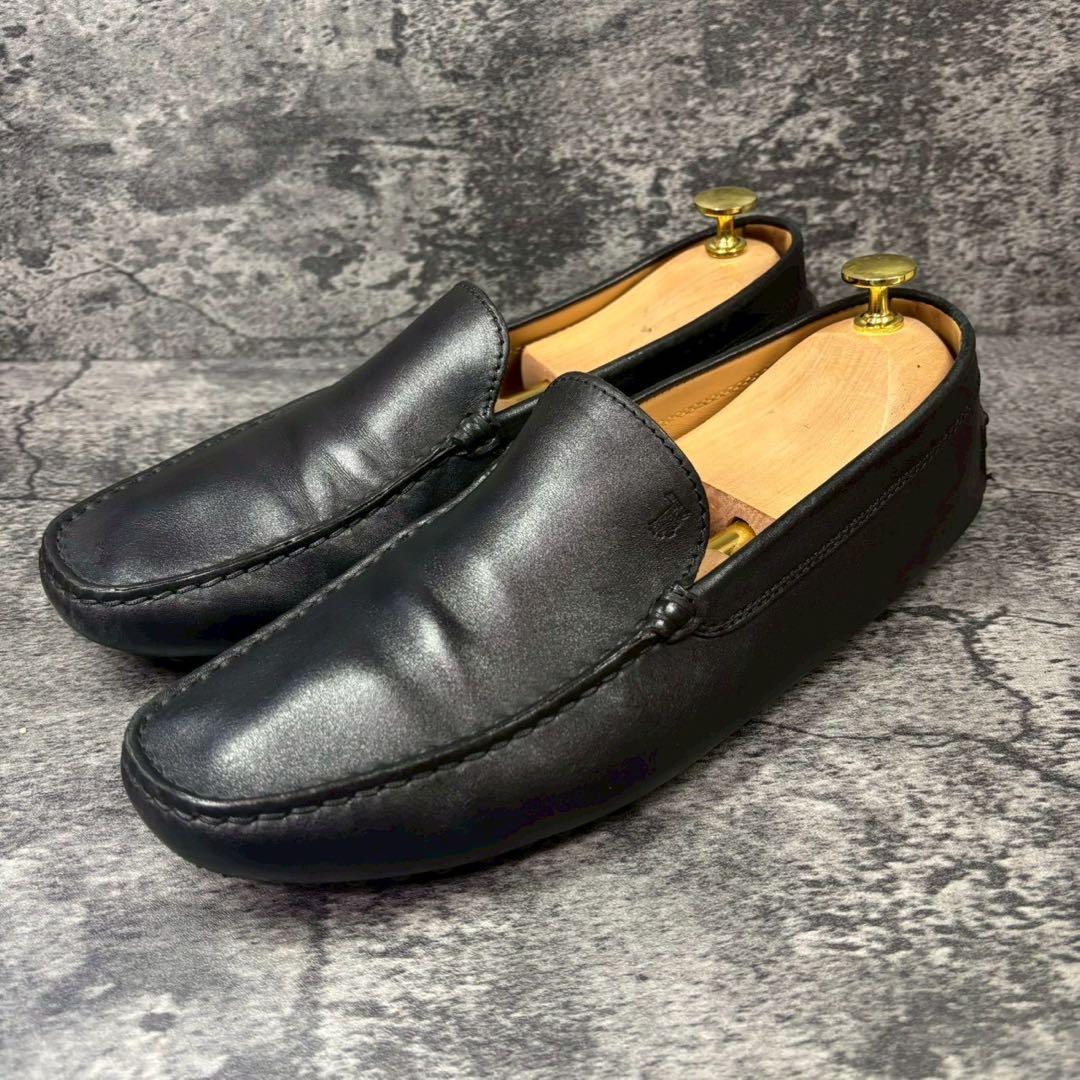 【美品】TOD'S トッズ ゴンミーニ レザー ドライビングシューズ 黒