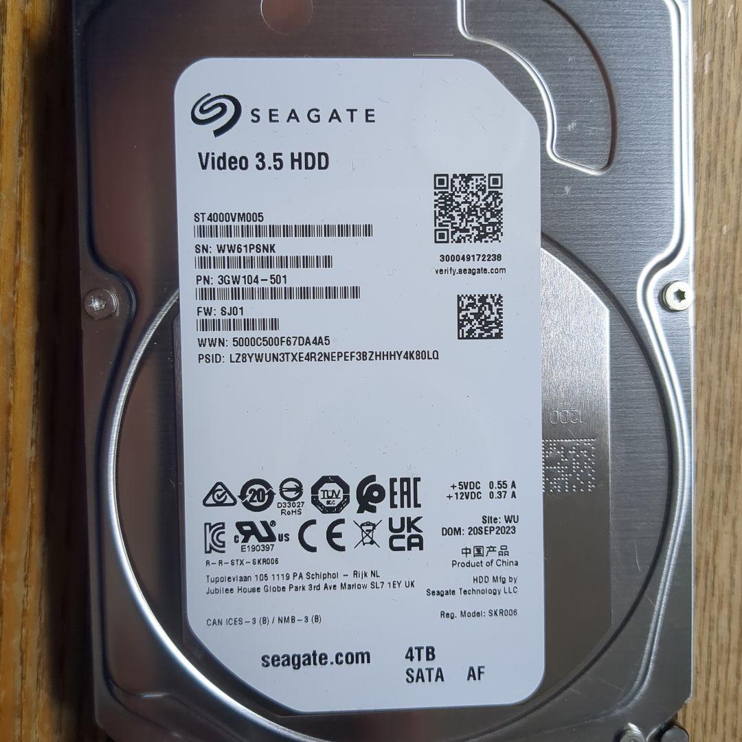 HDD 4TB シーゲート　SEAGATE 4TB