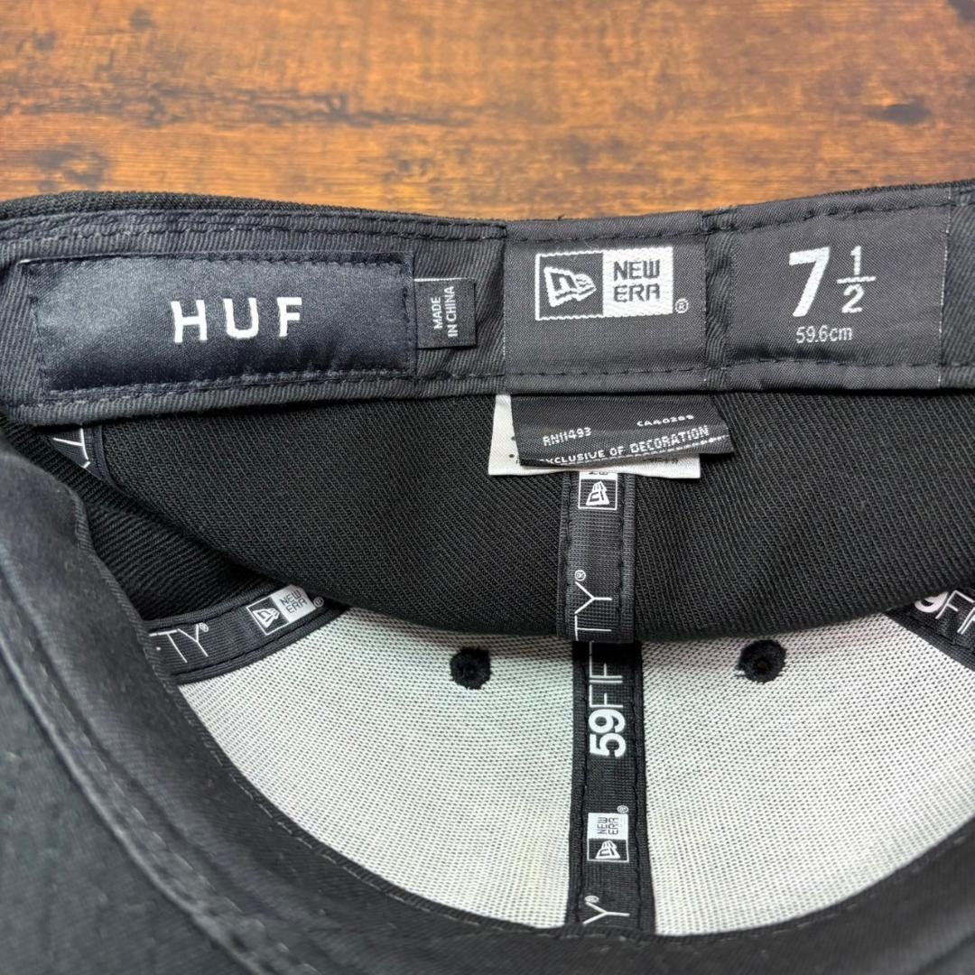 F86 ニューエラ 59fifty LP HUF ハフ ブラック 美品 2100