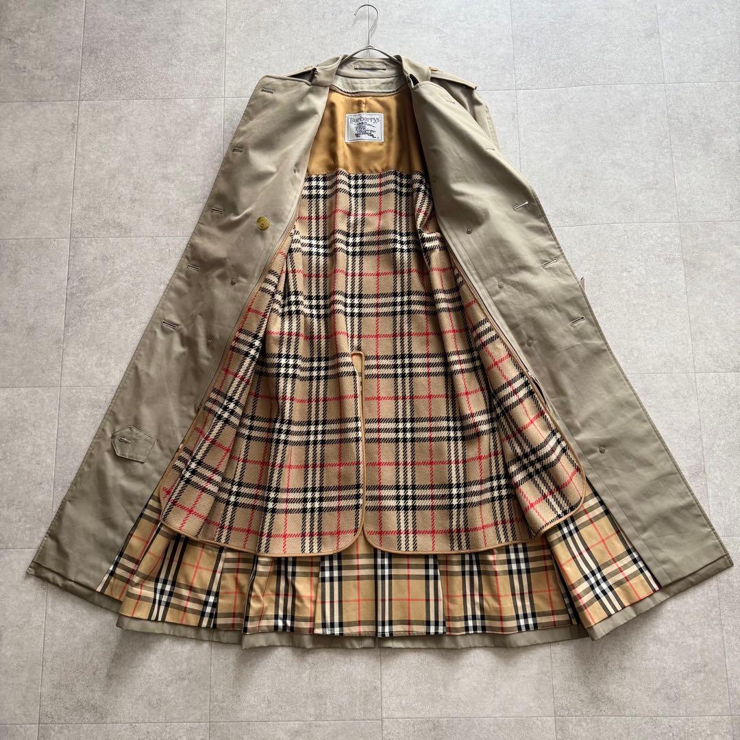 美品　BURBERRY　トレンチコート　ノバチェック　ライナー　玉虫色　ベージュ
