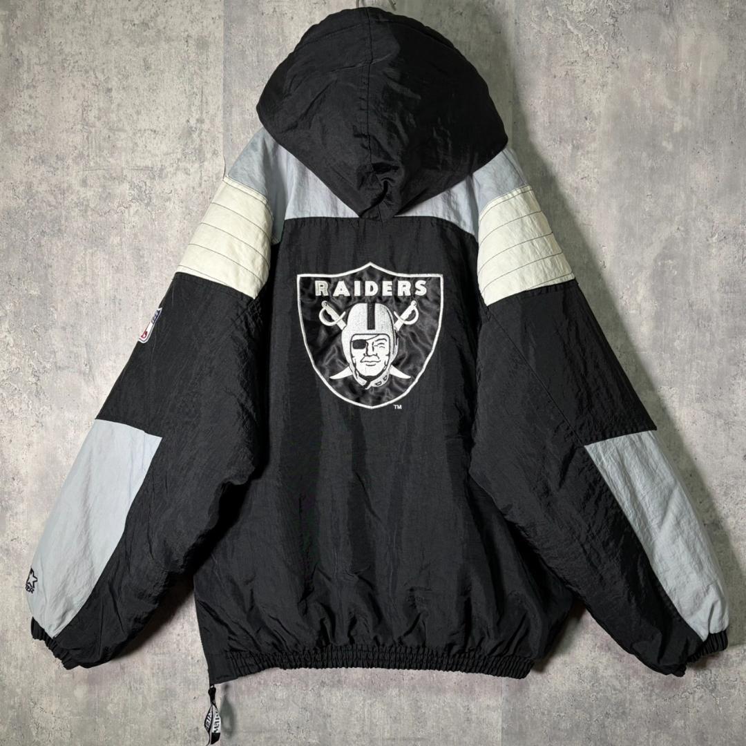 STARTER NFL RAIDERS アノラックパーカー 刺繍ロゴ