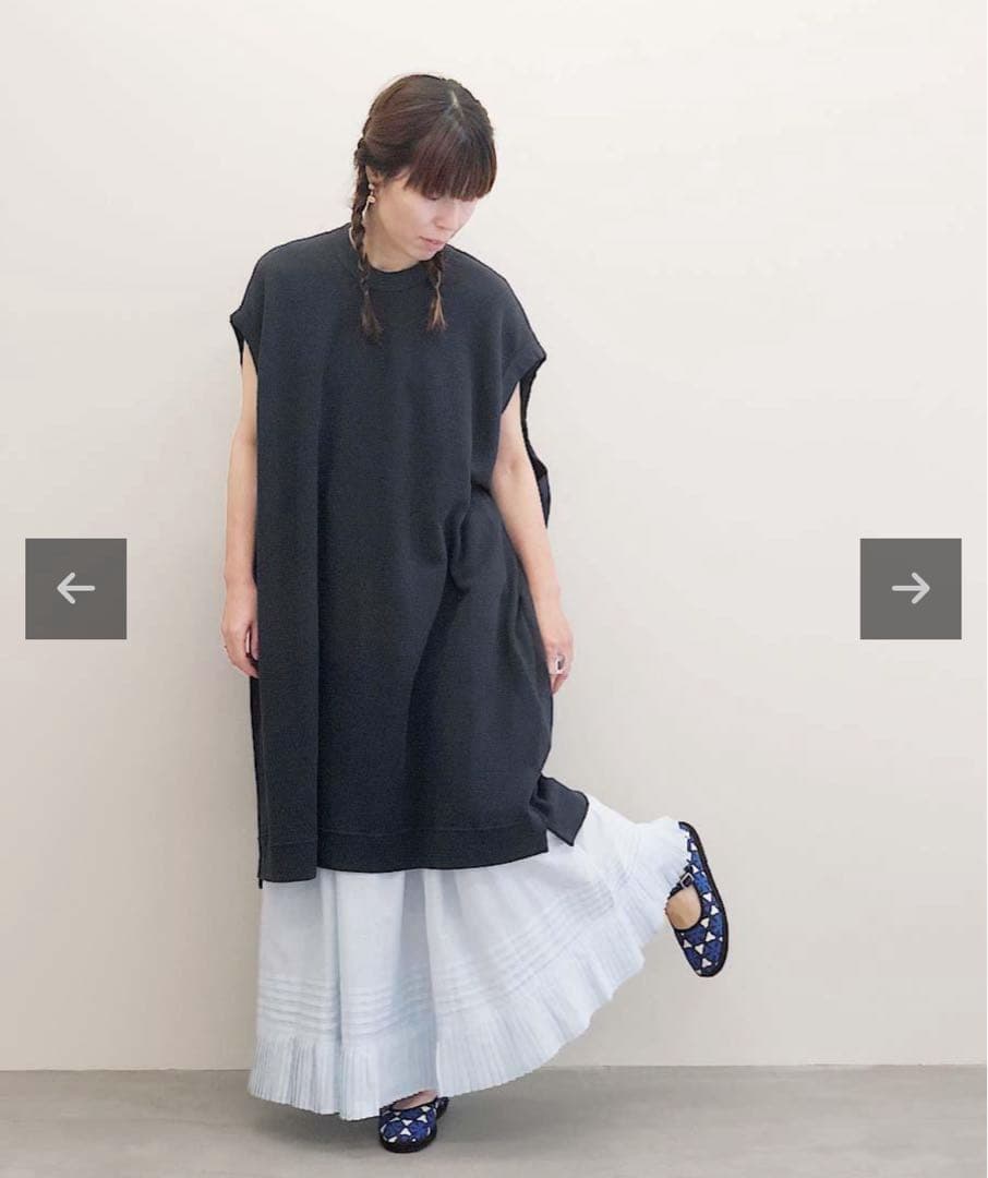 bunon ブノン　 Cotton Silk Gather TuckSkirt