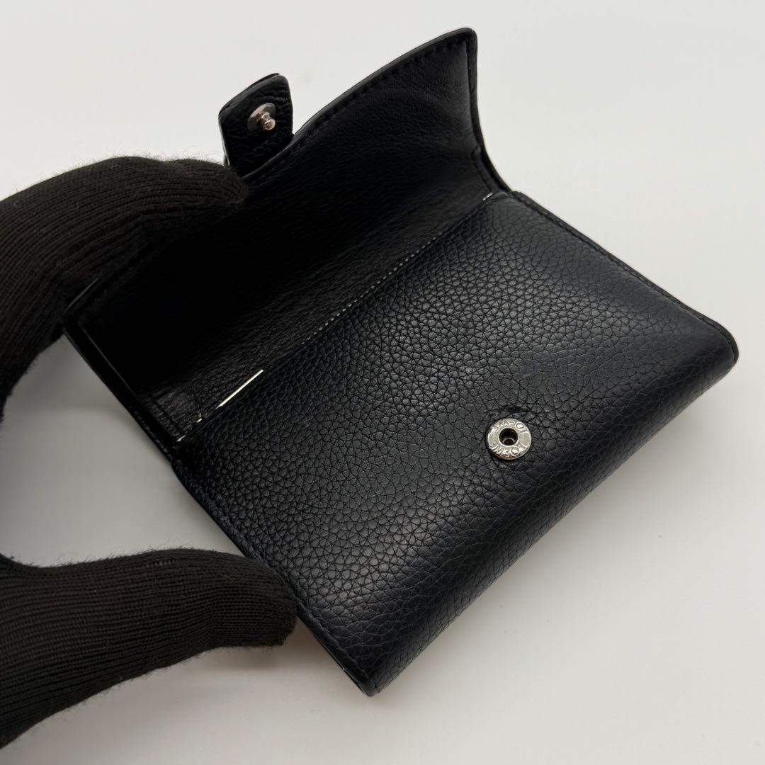 極美品　LOEWE ロエベ バーティカルウォレット 折り財布　レザー　ブラック