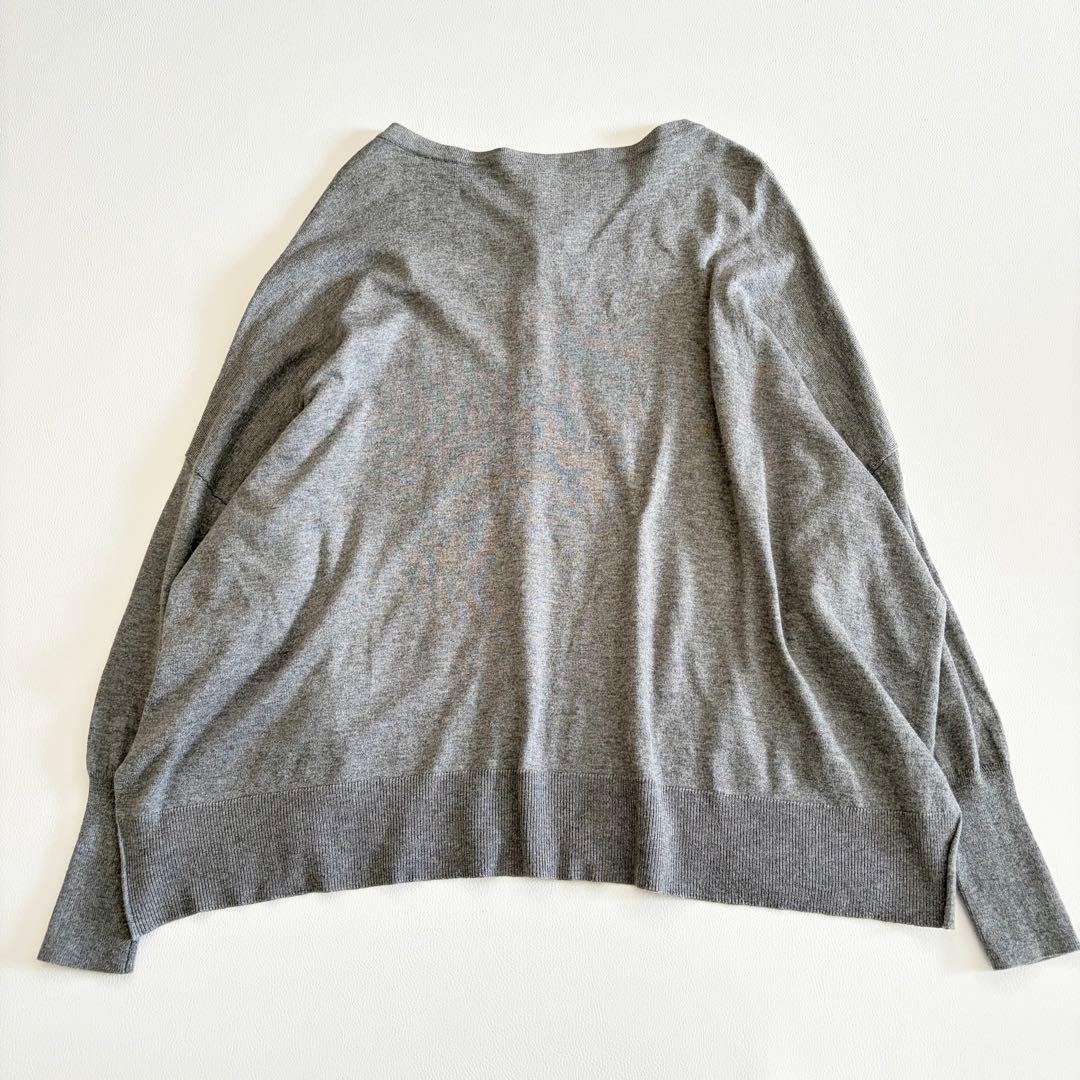 ヴェリテクール カシミヤ シルク混 2WAY CARDIGAN グレー