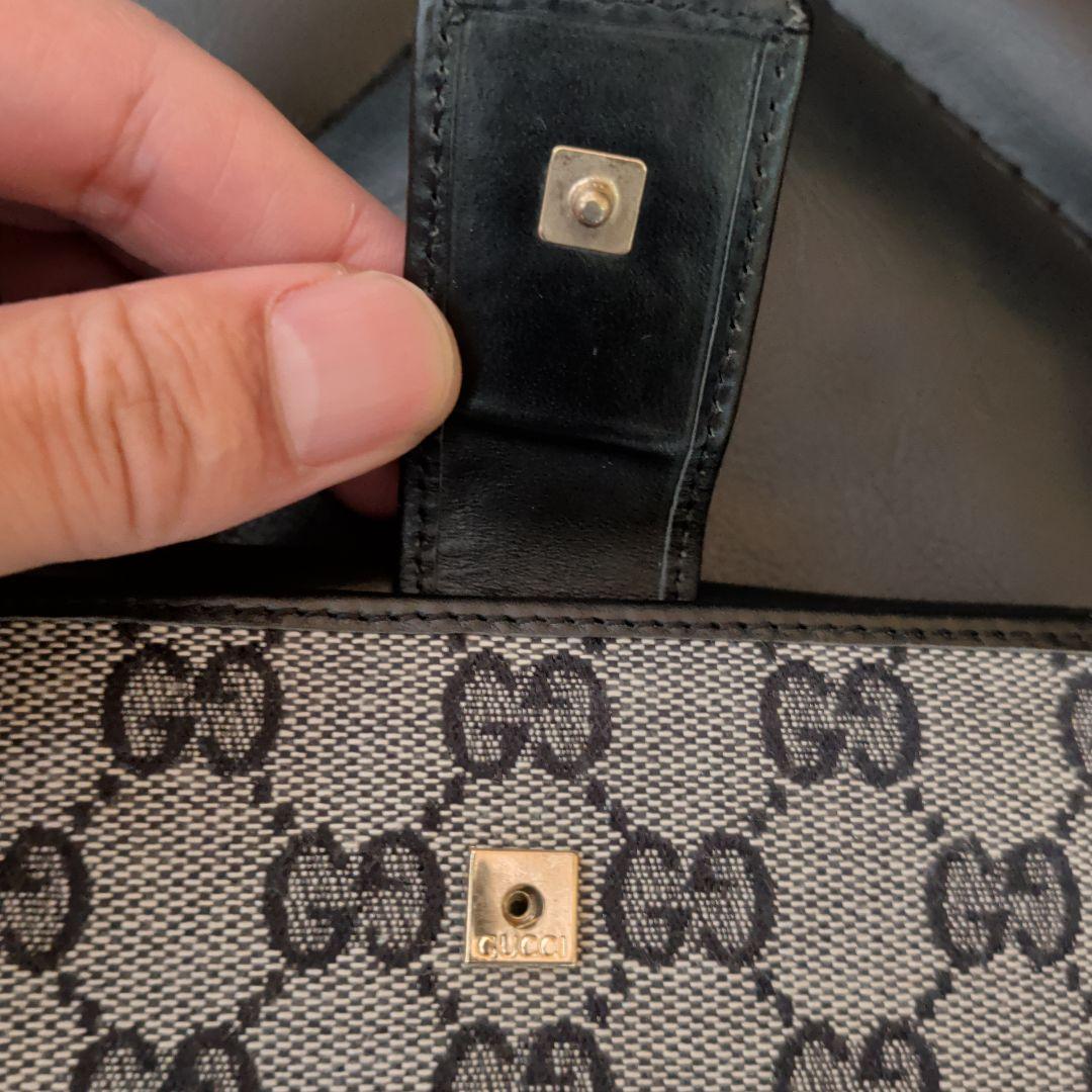 GUCCI 二つ折り財布 ブラック グレー