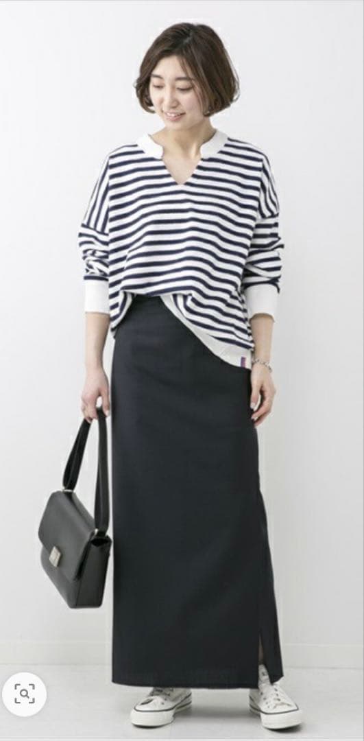 タグ付♡未使用 Deuxieme Classe *Navy Maxi スカート◆
