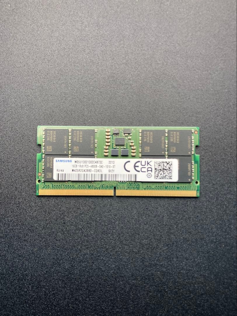 【Samsung】ノート用DDR5 16GB×1枚　4800MT/s