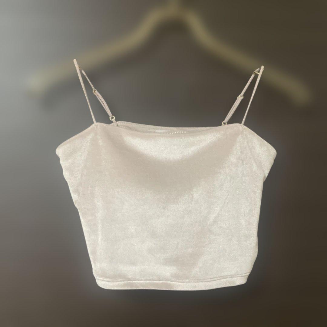 【OUR WACOAL× anuans】　カップインベロアショートキャミソール