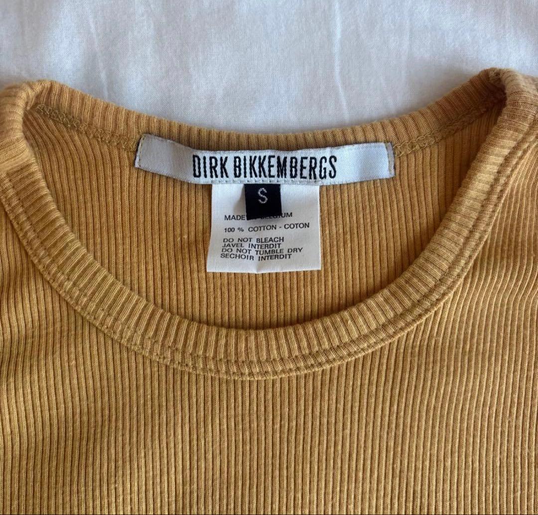 dirk bikkembergs メタルチャーム リブ編みtシャツ 当時物