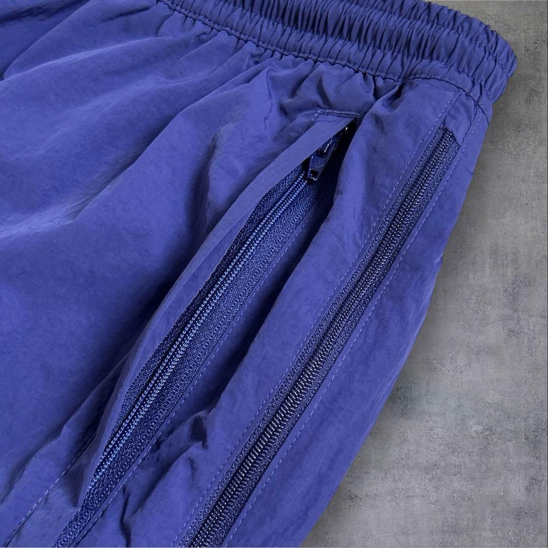 美品　adidas ADILENIUM サイドジップ　ナイロンパンツ　青