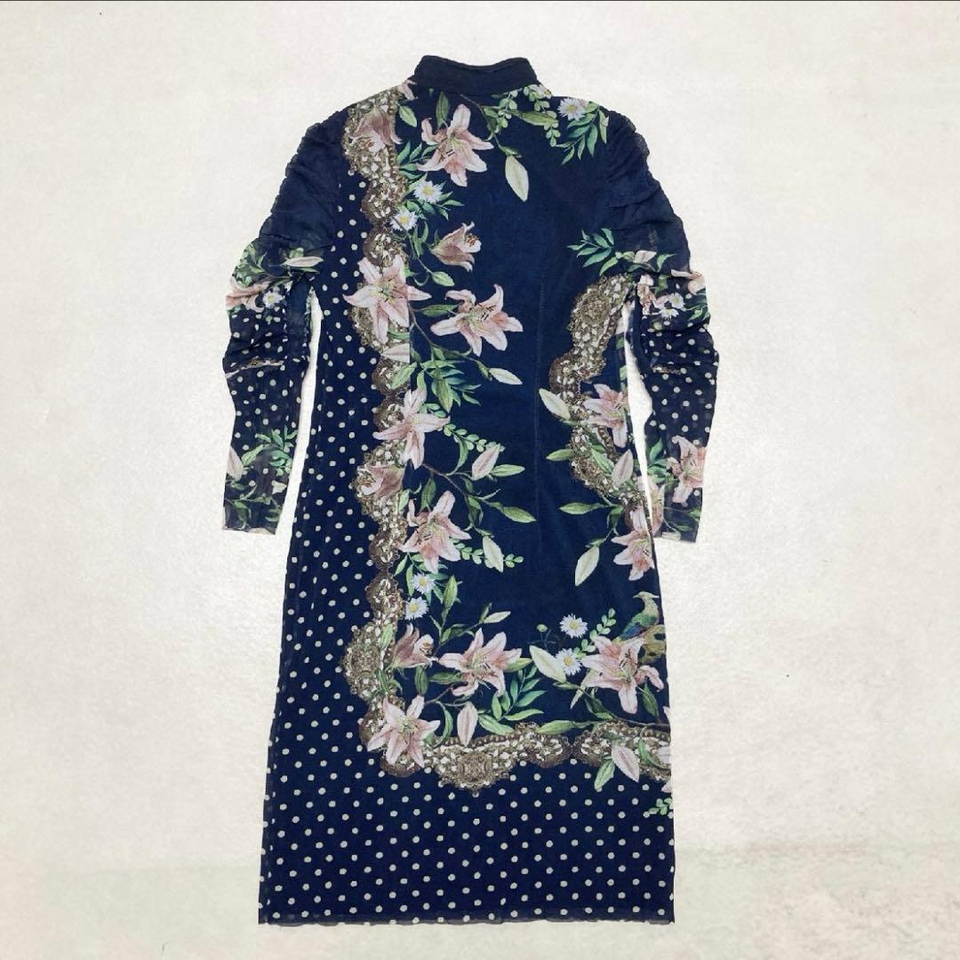 【美品】VIVIENNE TAMヴィヴィアンタムプリントワンピース42
