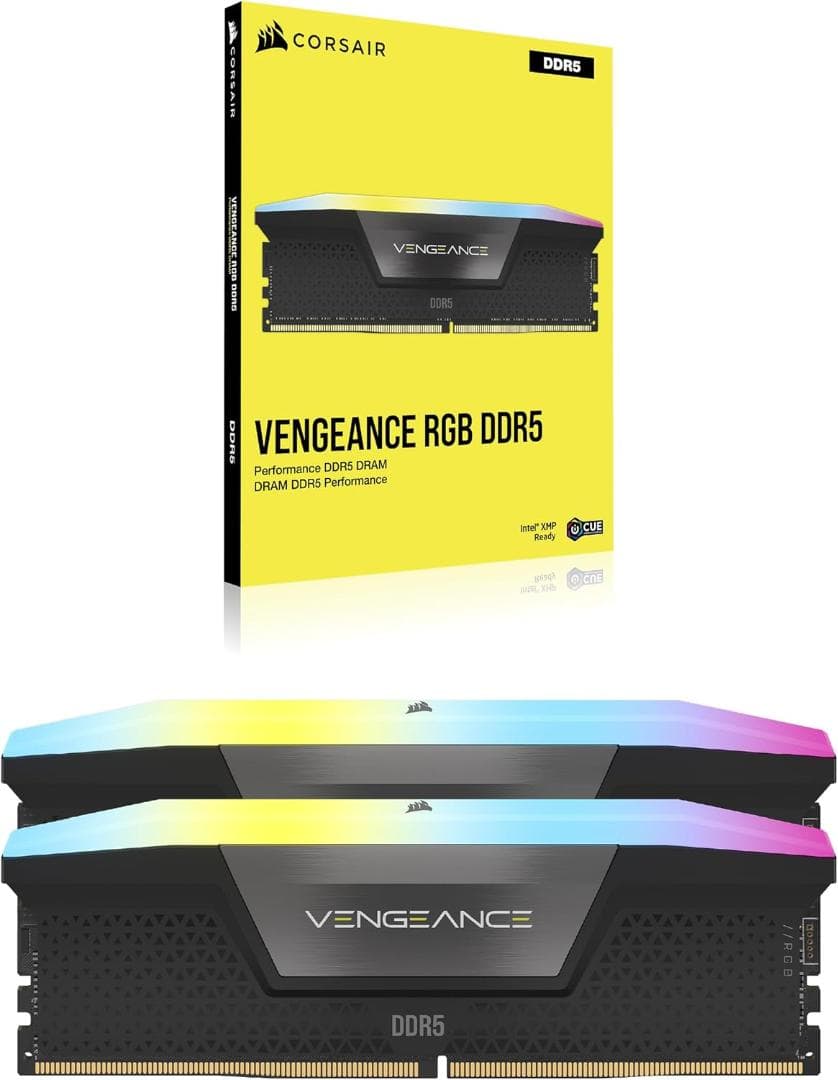 CORSAIR DDR5-6000MHz RGB (16GB×2) PC用メモリ