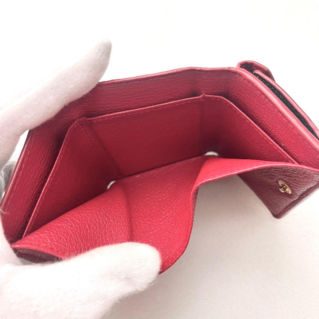 miu miu ミュウミュウ マドラス ラブレター 三つ折り財布　0316-④