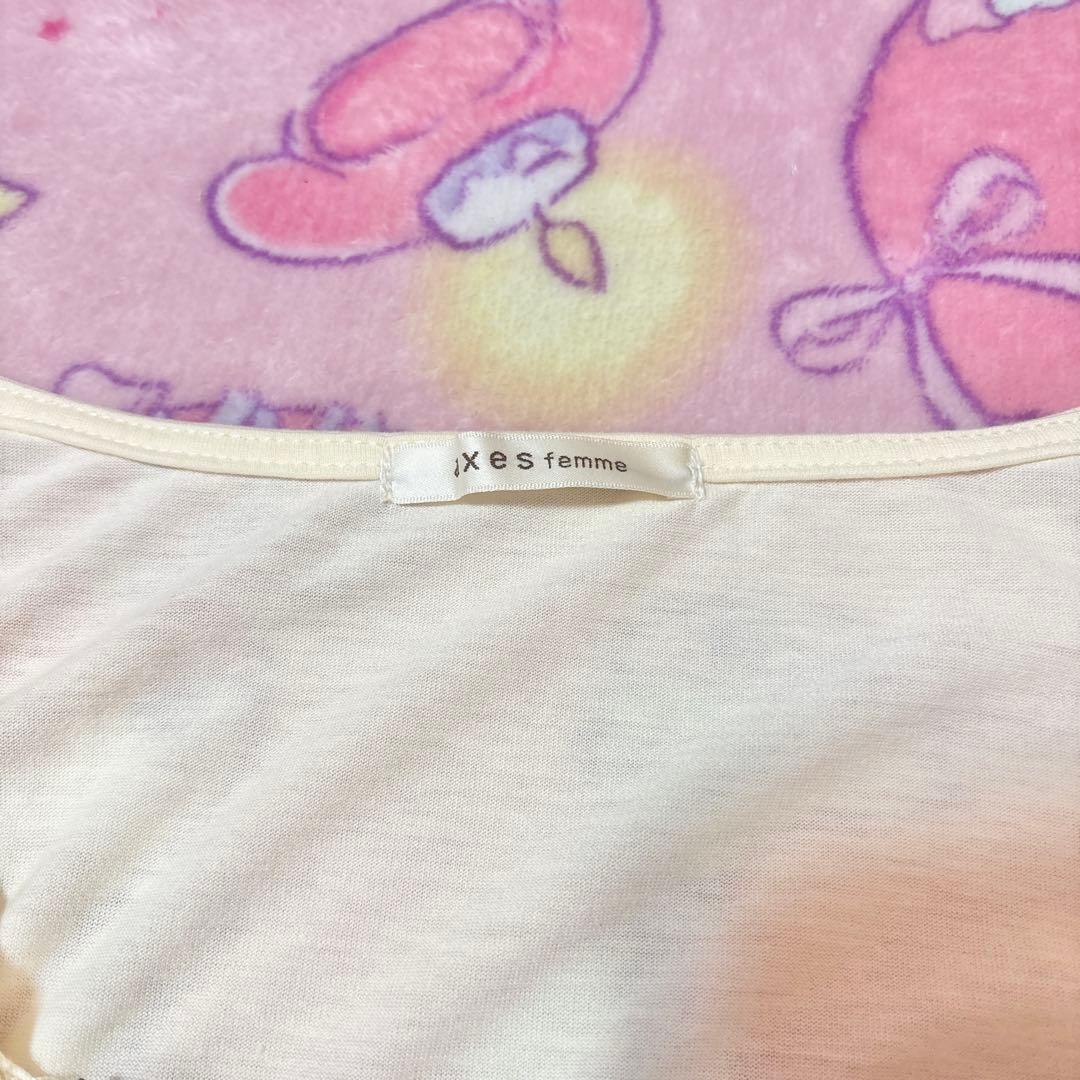 axes♡ビッグリボンTシャツ♡ビジューレースフリル姫ギャル♡