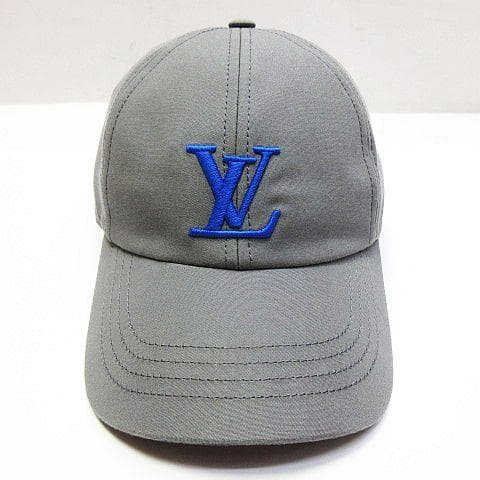 i*o様 ●美品 ルイヴィトン オンリーLV ロゴキャップ Mサイズ グレー W