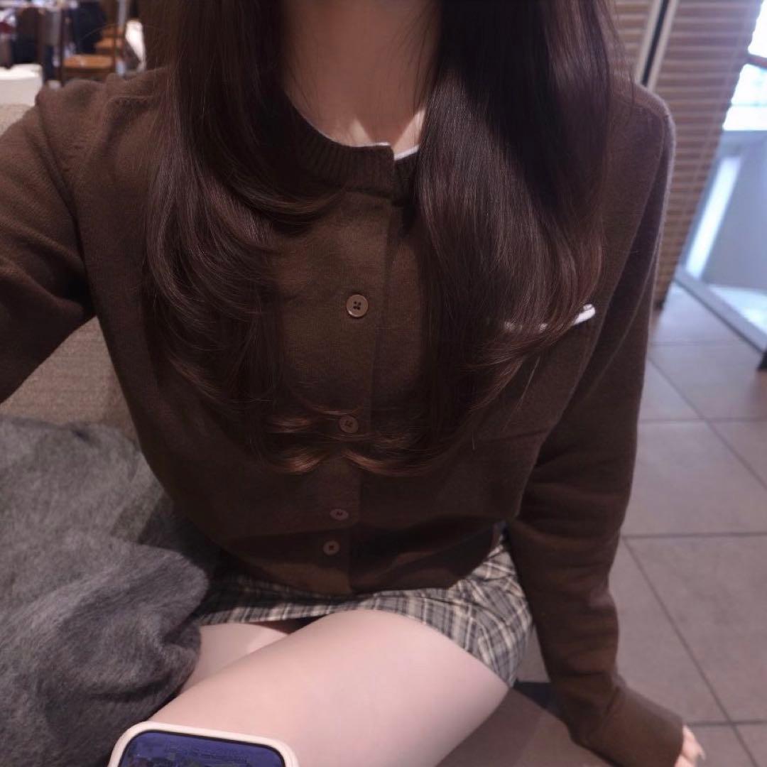 ZARA ザラ　コントラストニットカーディガン