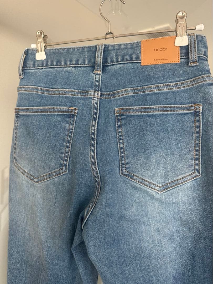 andar アンダール airdenim セミ ブーツカットジーンズ デニムXS