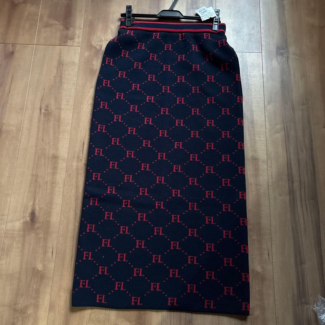 新品　fennel 定価¥1万9800円　モノグラムニットタイトスカート