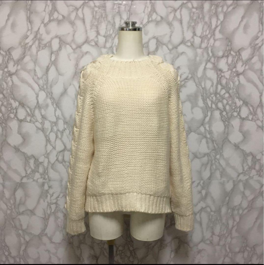 ね*こ様 美品　AMERI vintage デザインケーブルニット