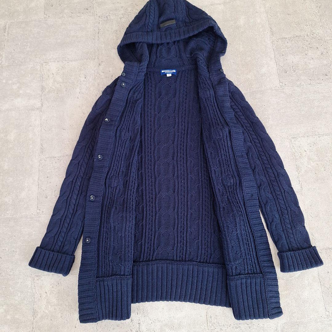 BURBERRY BLUE LABEL ケーブルニット ロングカーディガン 美品