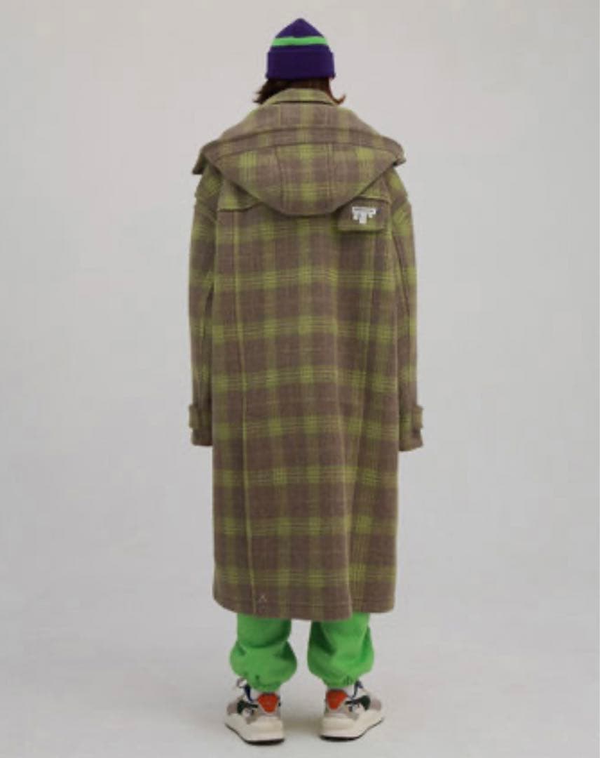 アーダーエラー(ADER ERROR) ウール　チェック　Rudyダッフルコート