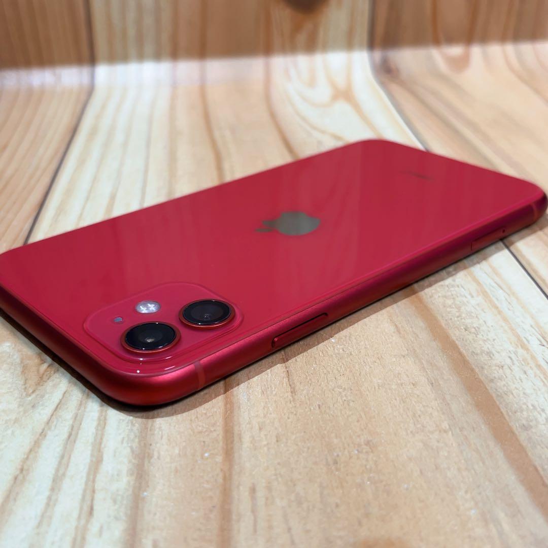 SIMフリー 本体 iPhone 11 128 GB 622 レッド 電池交換済