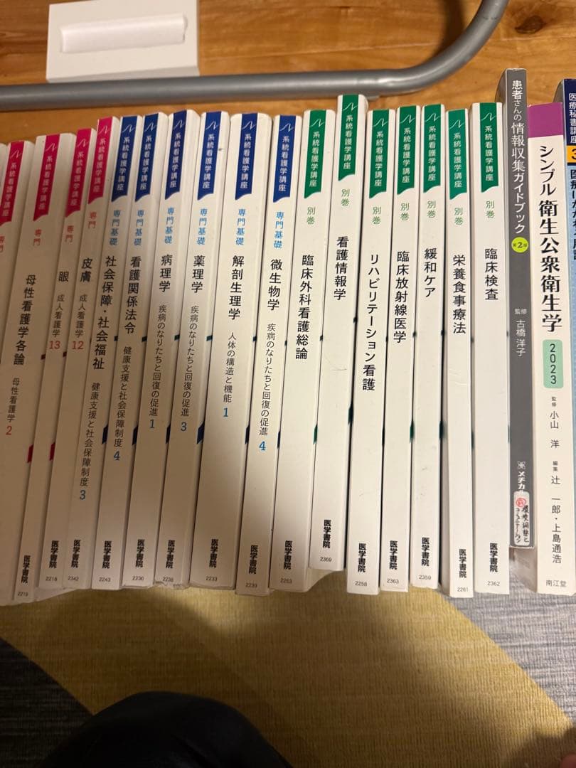 看護学生用の教科書(3年分)