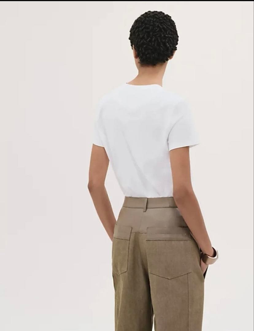 エルメス　25SS コットンTシャツ　カルトゥッシュ36
