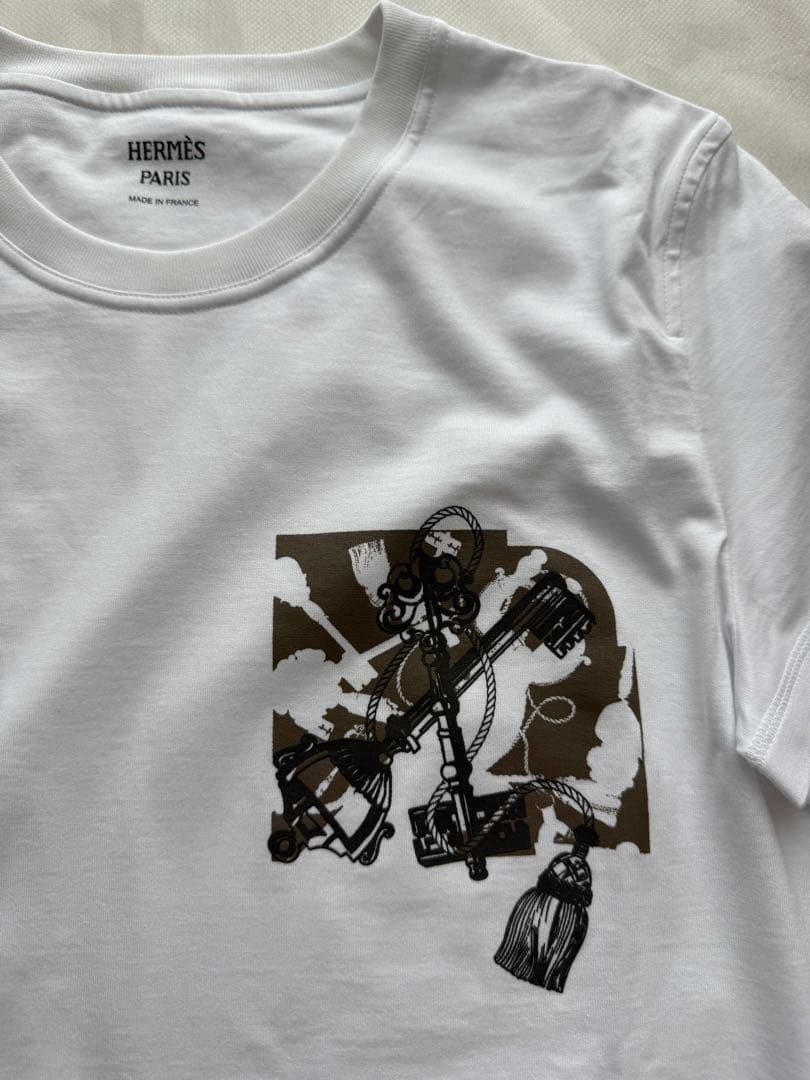 エルメス　25SS コットンTシャツ　カルトゥッシュ36